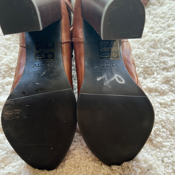 Knee high boots. Brown leather, 9.5 - Aldo - Picture 6 of 7